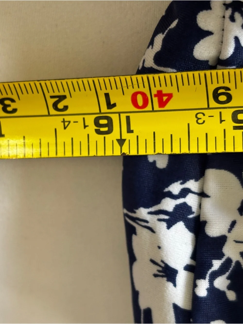 Alisha Levine 14 One Piece Navy & White Floral Skirted Swimsuit Underwire - Picture 6 of 9